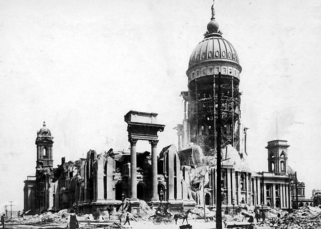 ruins of SF city hall, 1906