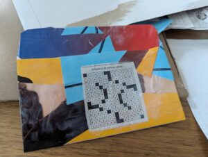 the finished small envelope, colorfully decorated, smooth and glossy